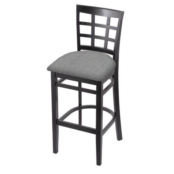 25" Counter Stool, Black Finish, Graph Seat